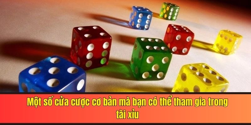Một số cửa cược cơ bản mà bạn có thể tham gia trong tài xỉu